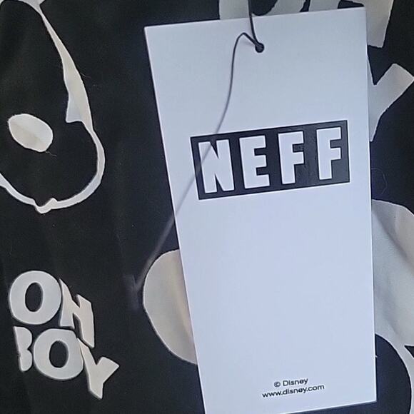 MENS NEFF DISNEY COLLECTION MICKEY MOUSE BUTTON FRONT BLACK SHIRT SIZE LG MED - Picture 6 of 7